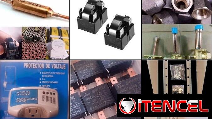 Piezas de refrigeración y clima, valvulas de split, relay,capacitores, rodamientos