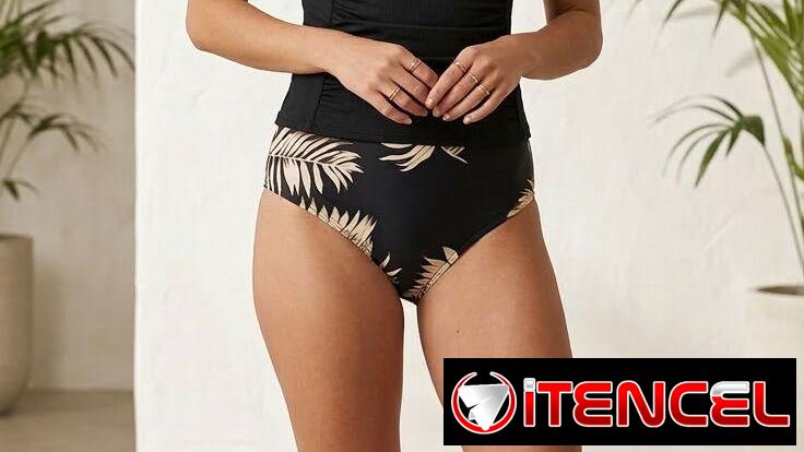 Trusa Tankini Elegance Black & Leaf – Talla M