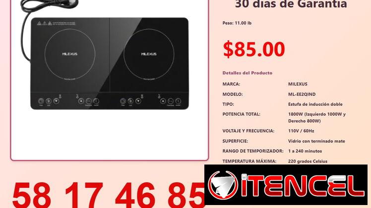 ESTUFA DE INDUCCIÓN DOBLE MILEXUS