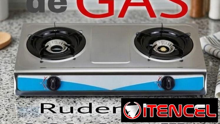 Cocina de gas doble hornilla con magneto