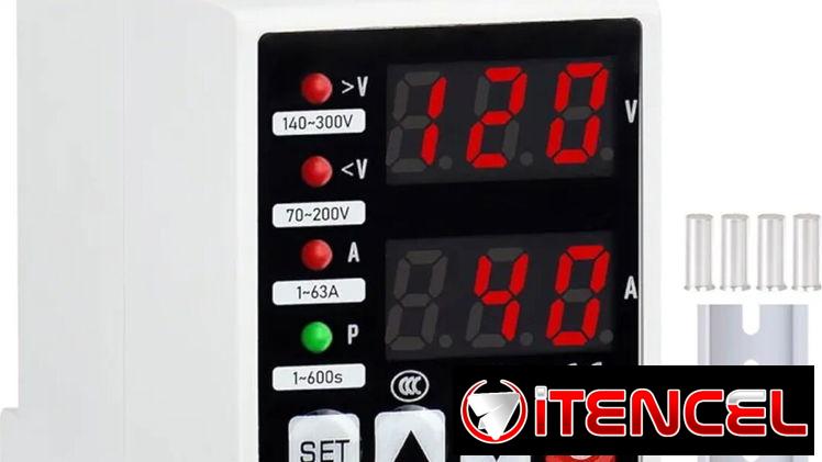 DIHOOL Protector de voltaje ajustable 110V 220V, corte de bajo/alto voltaje y protección contra sobrecorriente, subvolta