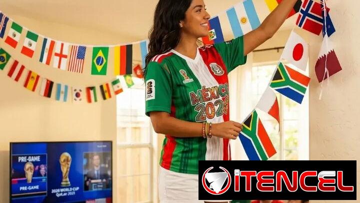 Cuerda con banderas de países al mundial 2026, 14 metros de banderas. 28cmX20cm cada bandera