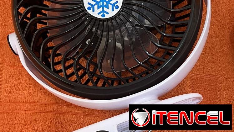 Ventilador portátil pequeños con pinza para coches, mesas
