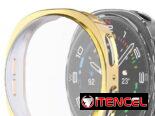 -Protector Case Compatible with Samsung Galaxy Watch 8 40mm (Gold + Clear) X2