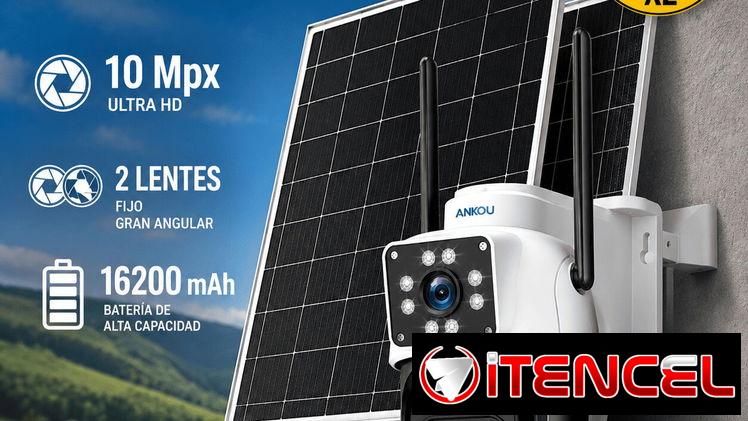 Cámara de vigilancia 24/7 Solar/ 10Mpx