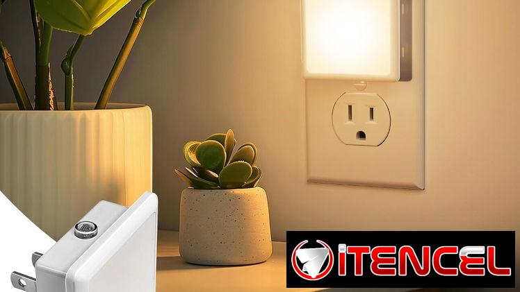 Lampara Luz nocturna, luces nocturnas enchufables a la pared,sensor de atardecer a amanecer, luz nocturna