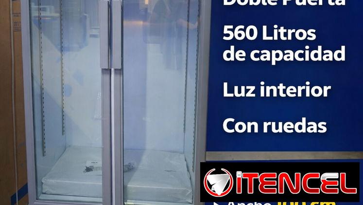 Exhibidora vertical doble puerta