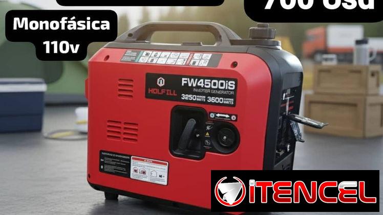 PLANTA ELÉCTRICA SILENCIOSAINVERTER HOLLFILL 3250W / 3600W, Garantía de 6 meses, Entrega por un mínimo costo adicional