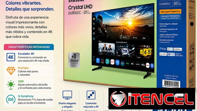 Samsung de 85” Crystal 4K UHD ( 85”DU8000C )
