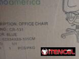 Silla de computadora de oficina con brazos color azul nueva en caja