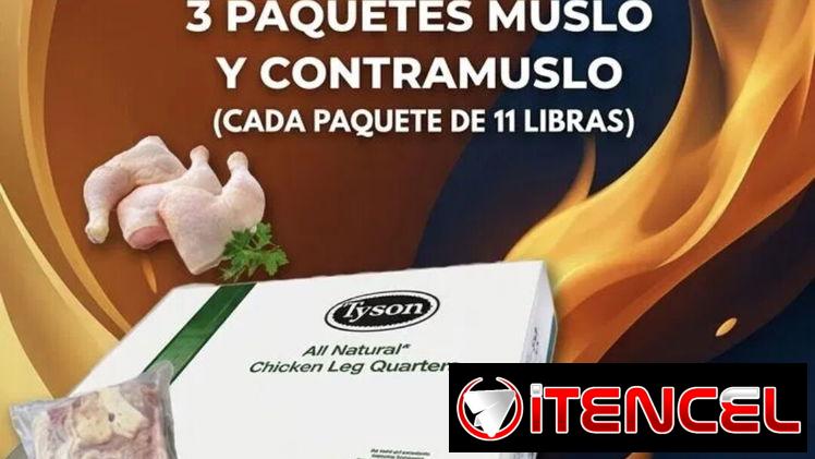 Pollo trae 3 paquetes de 11 lbr de Muslo Contramuslo
