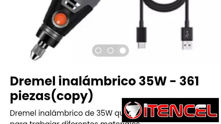 Dremel inalámbrico 35W – 361 piezas(copy). Para trabajar diferentes materiales. Nuevo