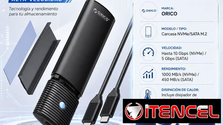 🔥 Carcasa ORICO NVMe/SATA M.2 – Alta velocidad 🔥 Precio 28$