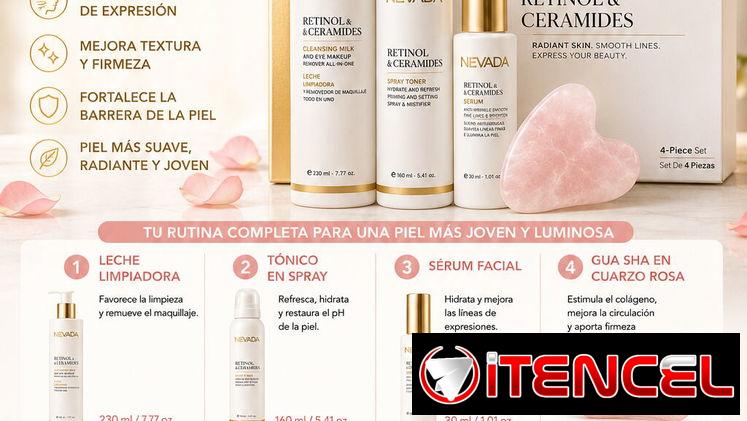 RITUAL DE SEDA Set Facial de 4 piezas de Retinol y Ceramidas (CV)
