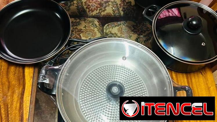 Combo de cocina de inducción + 1 cazuela + set de 7 piezas de cazuelas
