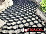 50M² GEOCELDA y GEOTEXTIL, CDC 3,6 t/m² a 18,2 t/m². LA FIJACIÓN PERMANENTE.