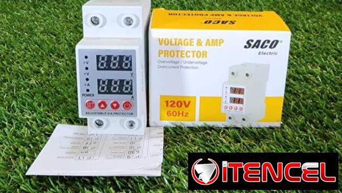 Protector de Voltaje y Amperaje 110v SACO 120V 60Hz