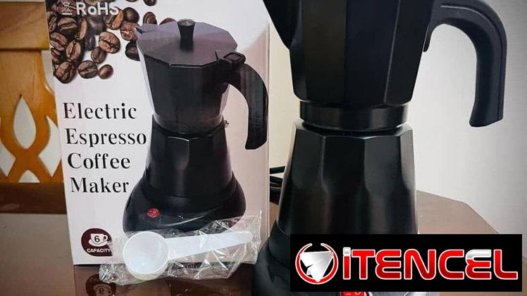 Cafetera eléctrica Rudenkow 6 tazas( ajustable a 3 tazas)
