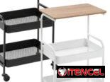 Organizador multifuncional de metal con ruedas  ✅Medidas: 80 cm altura x 30 x 43 cm ancho  🏷️ $30 usd