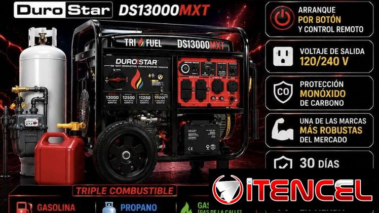 Generador eléctrico triple combustible