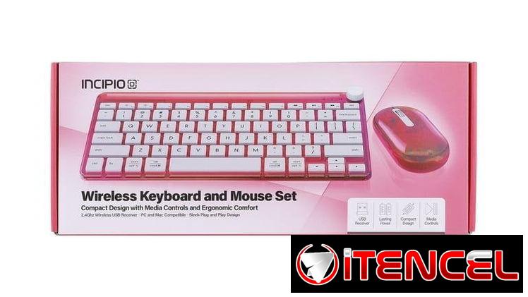 – Combo Incipio Translucent Slim Wireless Keyboard & Mouse  – Irisdescent