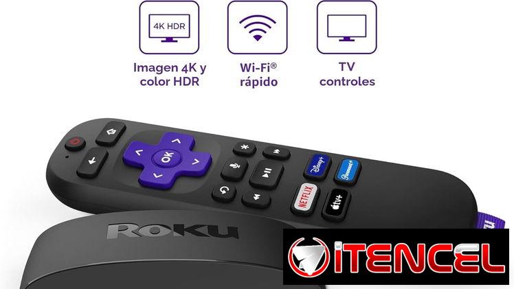 Roku Express 4K+ – Streaming en 4K con control por voz | Con garantía | videojuegoshabana.com