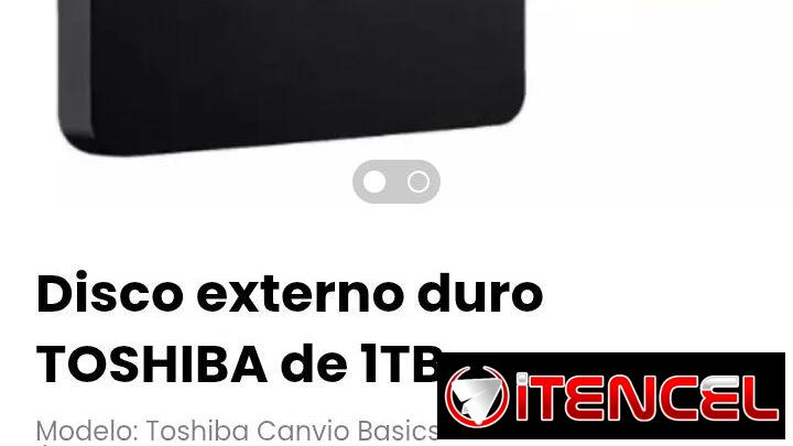 Disco externo duro TOSHIBA de 1TB. Toshiba Canvio Basics. Nuevo
