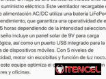 Ventilador recargable -panel y bombilla recargable