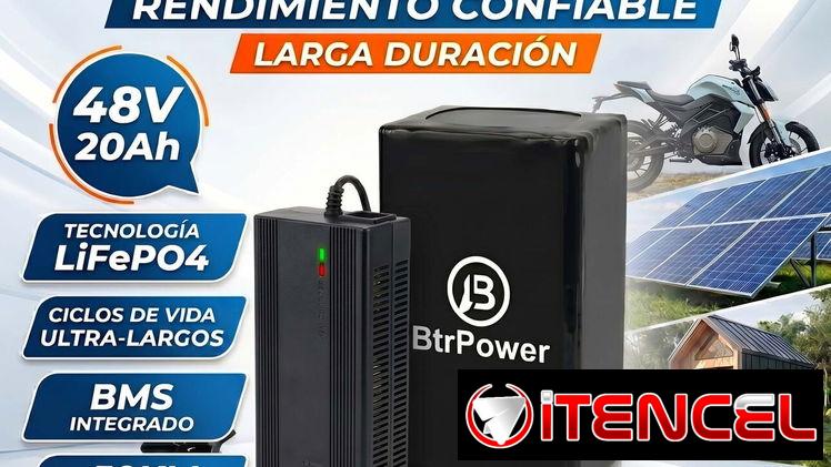 🔋 Batería LiFePO4 48V 20AH para Moto o Bici Eléctrica + Cargador