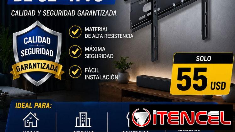 SOPORTE/BASE DE TV hasta 75″ GIRATORIA