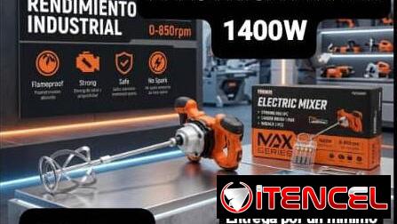 MEZCLADORA ELÉCTRICA FINDER SERIES, RENDIMIENTO INDUSTRIAL 1400W, Garantía de 20 días, Entrega por un mínimo costo adici