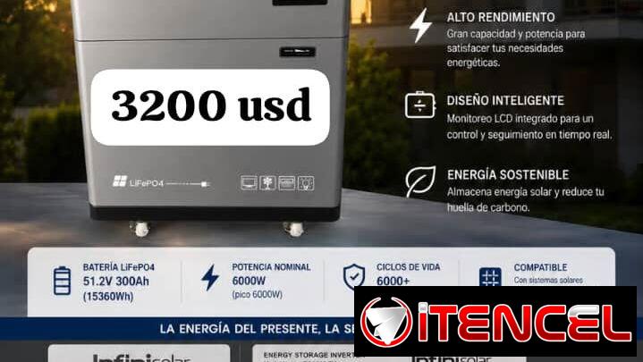 Kit InfiniSolar 6kw y 15.3kwh 3200 usd