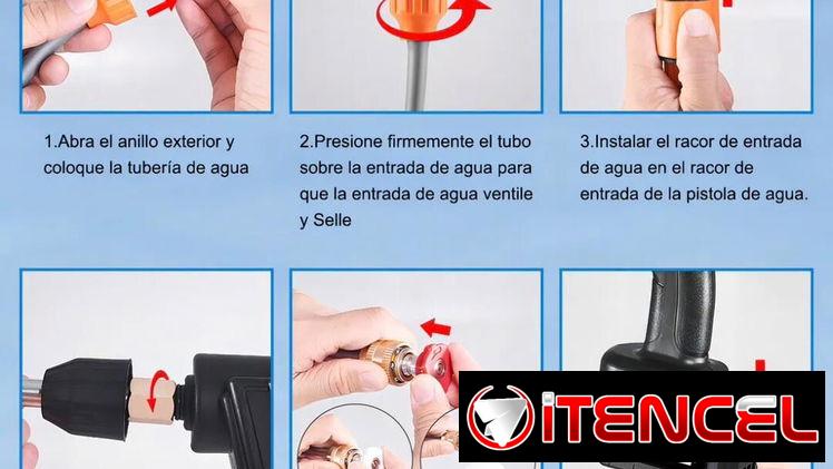 Hidrolavadora portátil con dos baterías de 48V