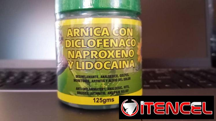 Árnica con Diclofenaco, naproxeno y lidocaína