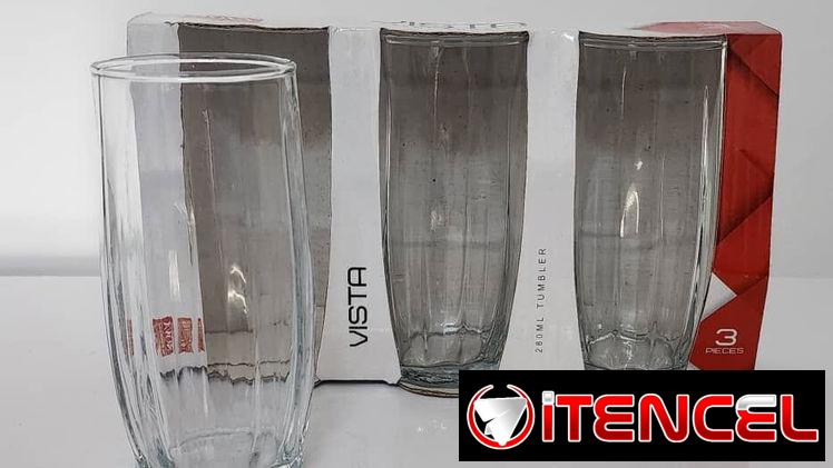 Juego de 6 vasos de cristal