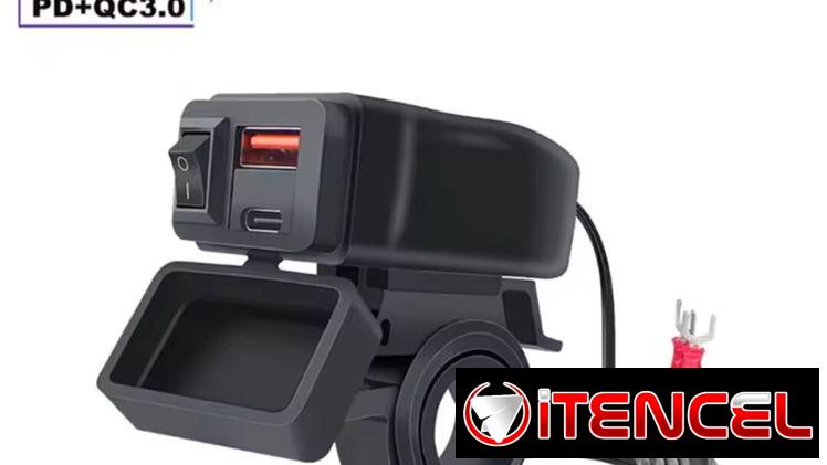 $15 USD cargador de móvil para moto carga rápida 60w