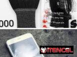 Guantes diseño de rayas para proteccion y frio.