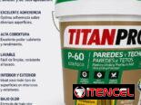 Pintura vinil blanco acrilico(TitanPro P60 15 L) ideal para pladur y paredes, excelente recubrimiento