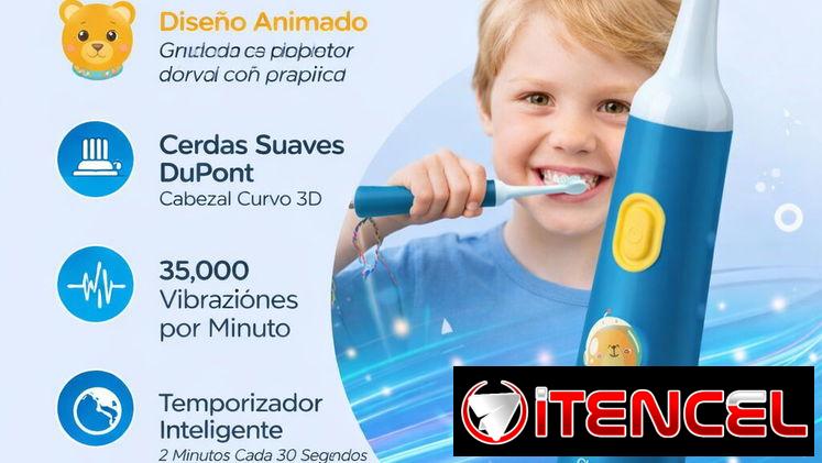 -Cepillo Dental Eléctrico Infantil Ultrasónico