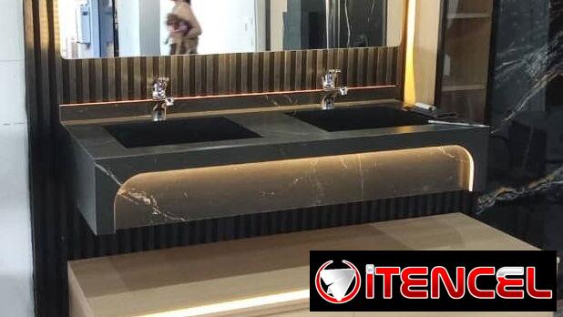 Muebles para baño: Espejo + Lavamanos + Gabinete + Mueble Lateral