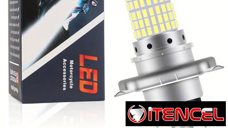 Faro LED H4 Ultra Brillante 12V para Motocicleta,  Bombilla de Alta Luminosidad