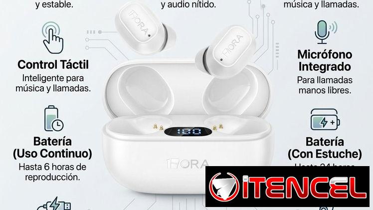 🎧 AUDÍFONOS INALÁMBRICOS 1HORA AUT212 🎧 💰 Precio: 15$  ✨ Características principales:  🔹 Tecnología Bluetooth 6.0 (c
