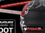 Oumurs DOT Casco de Moto ATV Unisex Adulto Negro