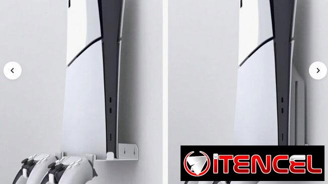 Soporte colgante de pared para PS5 edición Slim Digital y de Disco