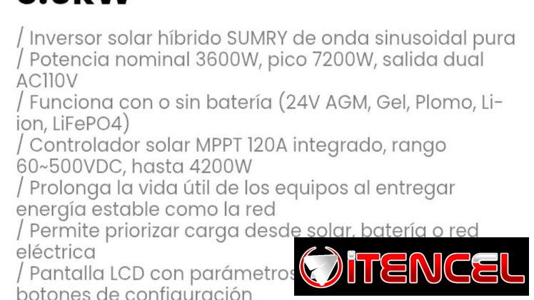 INVERSOR SOLAR HIBRIDO