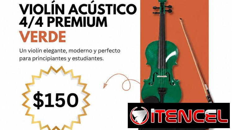 Violín Acústico 4/4 – Acabado Premium (Verde) | videojuegoshabana.com