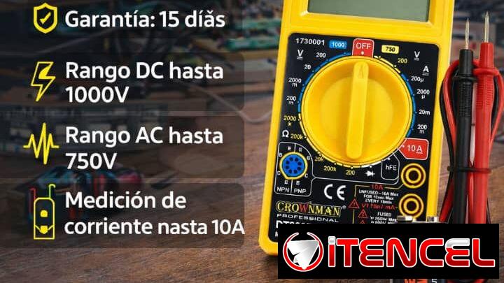 MEDIDOR DE VOLTAJE DIGITAL CROWNMAN
