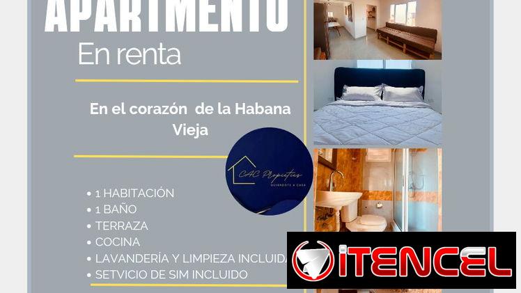 Se alquila excelente departamento en el centro de La Habana vieja de 1 habitación (Rdl0004)