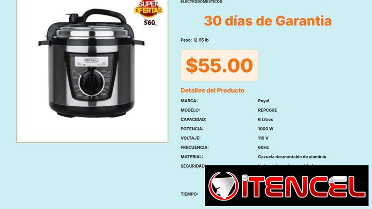 Olla Reina 6L con Cacerola Aluminio Royal Analógica 6L VPT#-0496