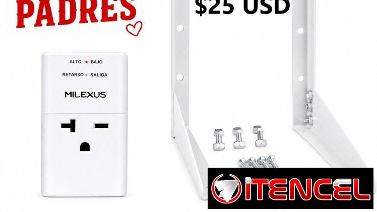 PROTECTOR DE VOLTAJE 20A 220V MILEXUS+SOPORTE PARA COMPRESOR DE SPLIT, ENTREGA DE FACTURA, VARIEDAD DE OFERTAS ESPECIAL